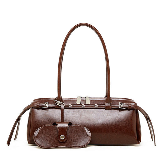 Women's Genuine Leather Vintage Biker Belt Shoulder Bag