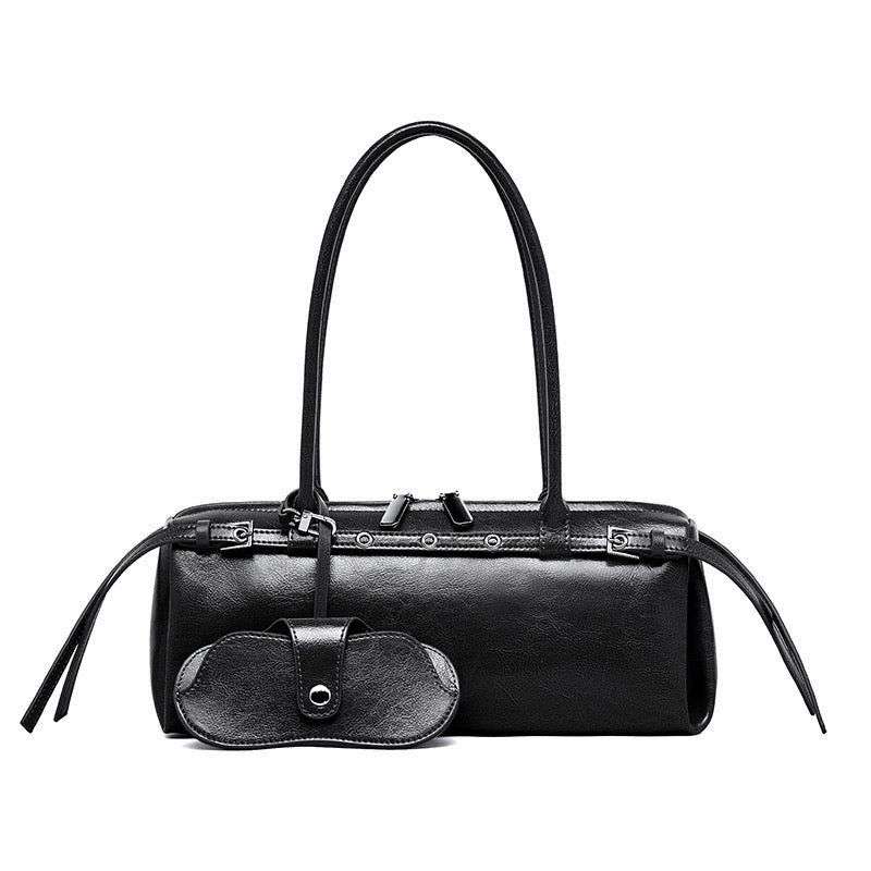 Women's Genuine Leather Vintage Biker Belt Shoulder Bag