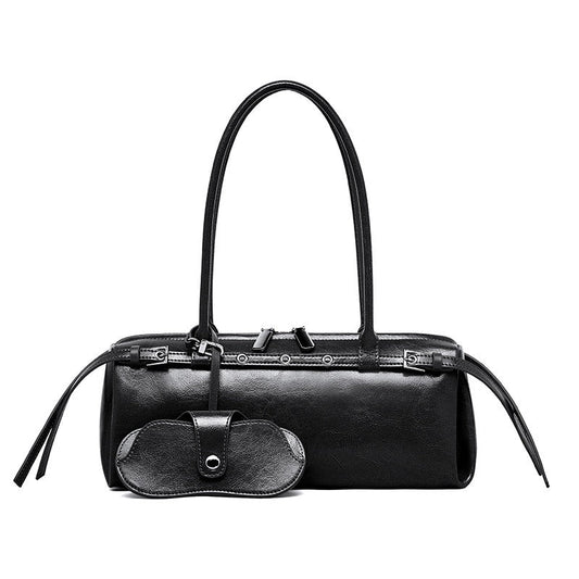 Women's Genuine Leather Vintage Biker Belt Shoulder Bag