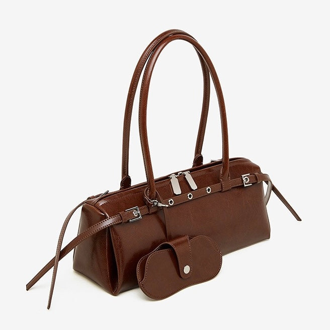Women's Genuine Leather Vintage Biker Belt Shoulder Bag