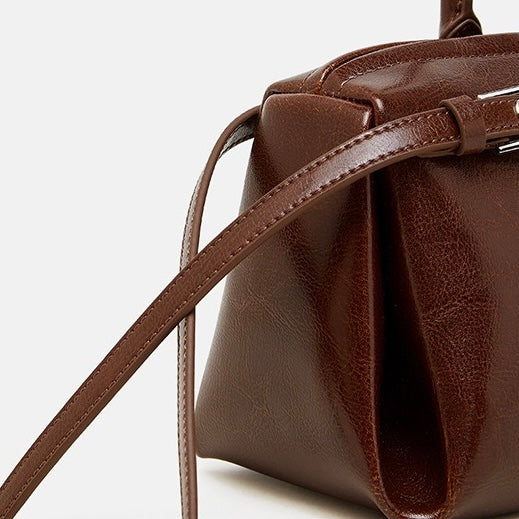 Women's Genuine Leather Vintage Biker Belt Shoulder Bag