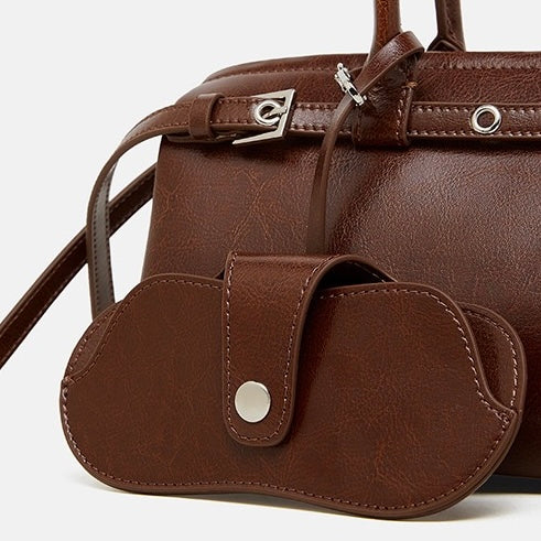 Women's Genuine Leather Vintage Biker Belt Shoulder Bag