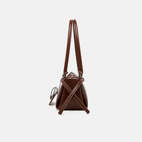 Women's Genuine Leather Vintage Biker Belt Shoulder Bag