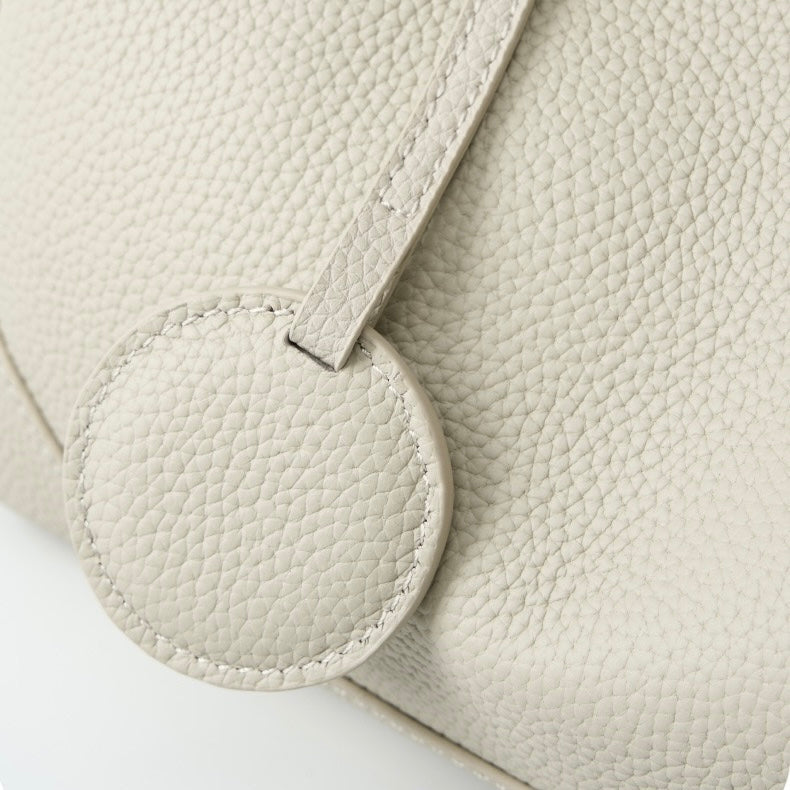 Women's Genuine Leather Small Boston Handbag