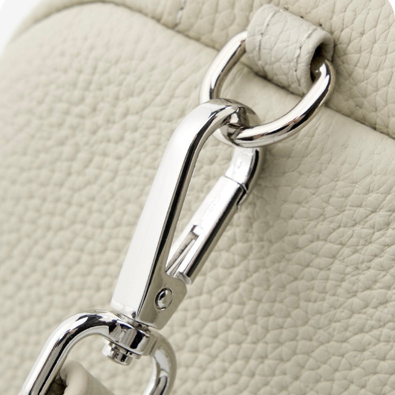 Women's Genuine Leather Small Boston Handbag