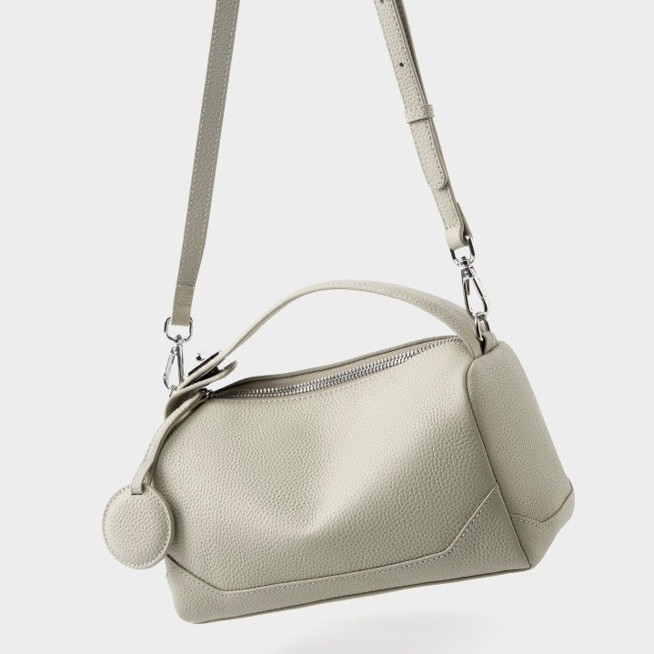 Women's Genuine Leather Small Boston Handbag