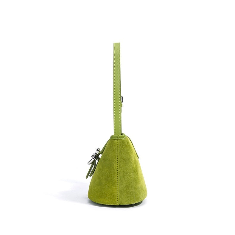 Women's Genuine Leather Colorblock Saddle Crossbody Bag