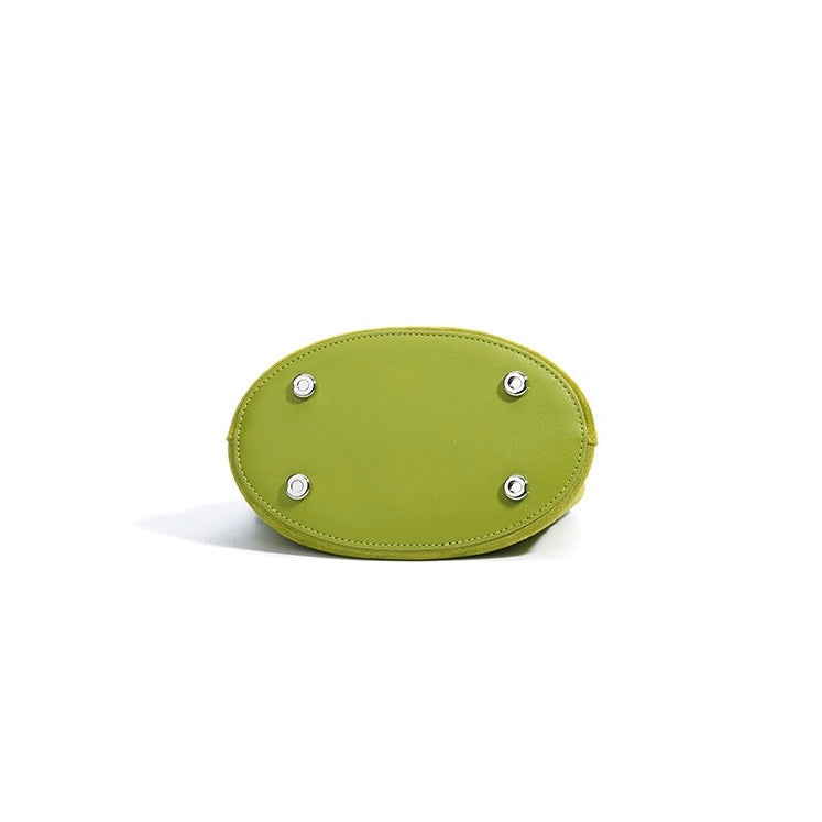 Women's Genuine Leather Colorblock Saddle Crossbody Bag