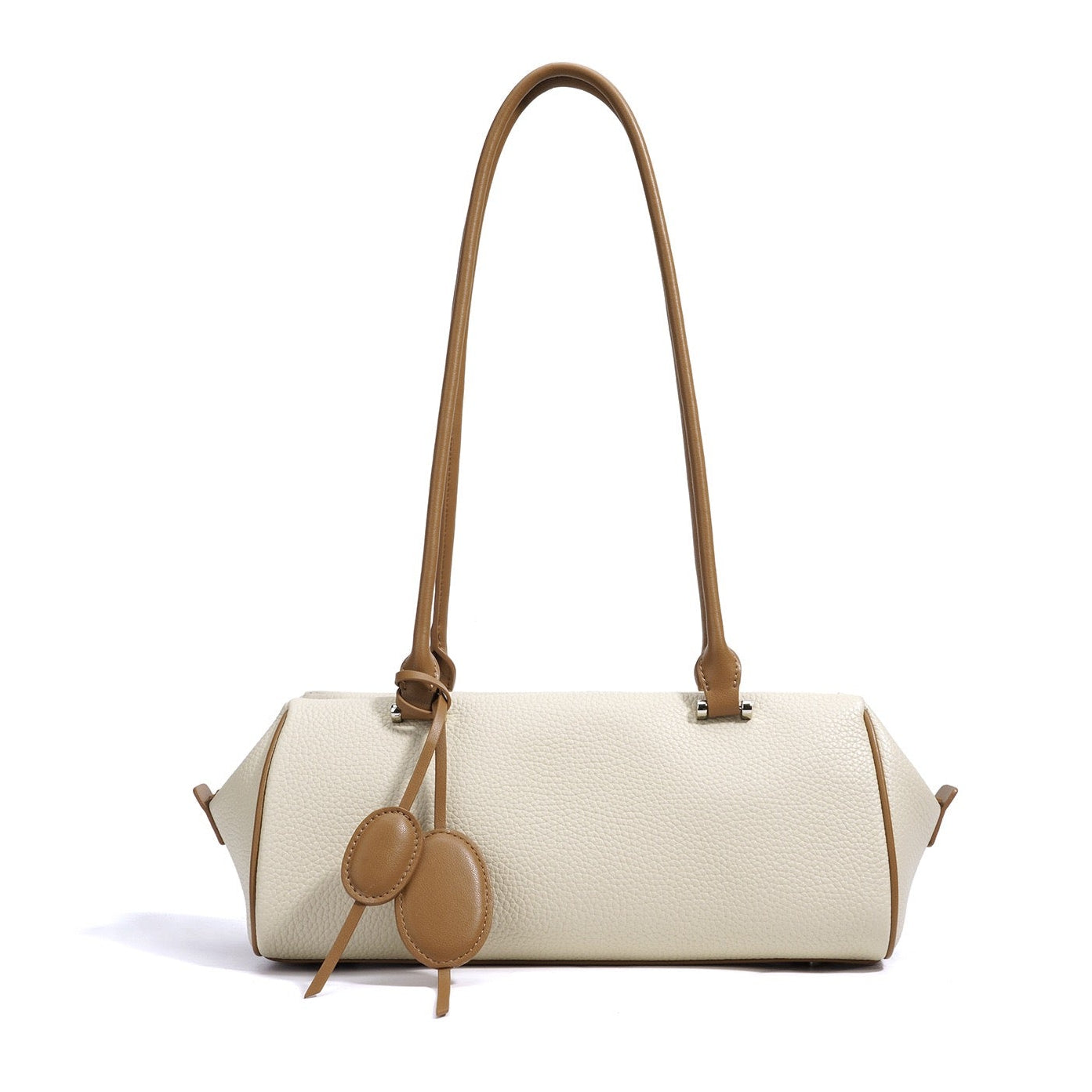 Women's Genuine Leather Pendant Baguette Shoulder Bag