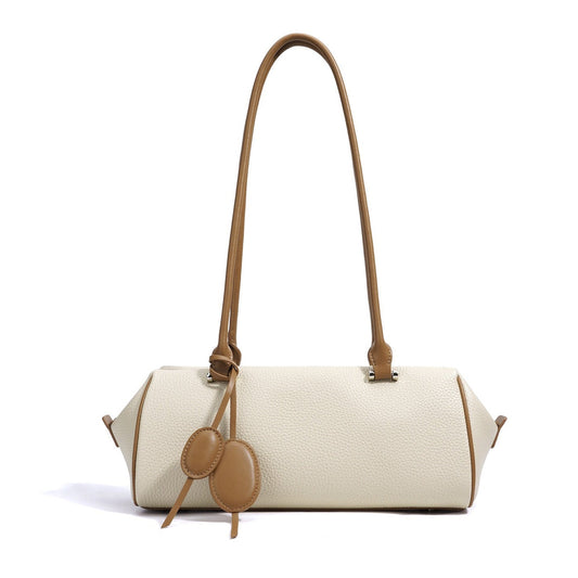 Women's Genuine Leather Pendant Baguette Shoulder Bag