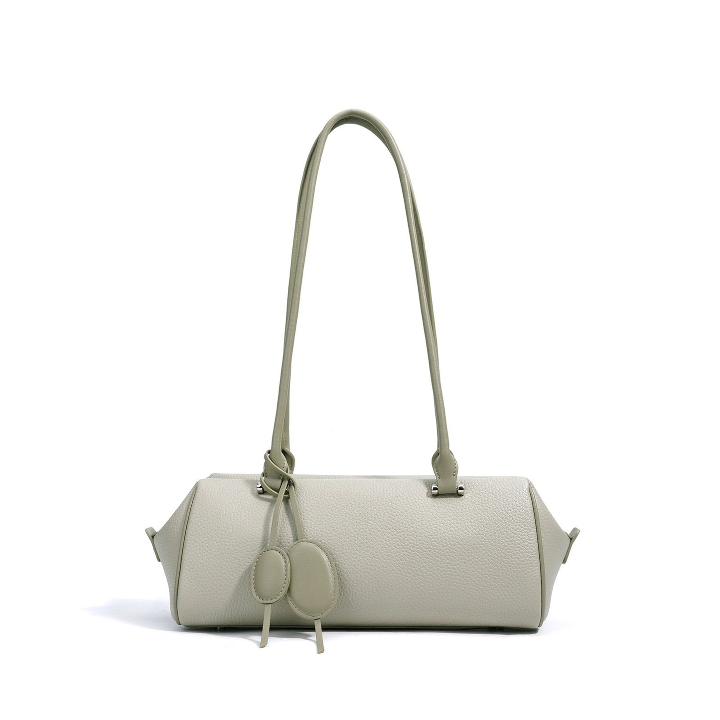 Women's Genuine Leather Pendant Baguette Shoulder Bag