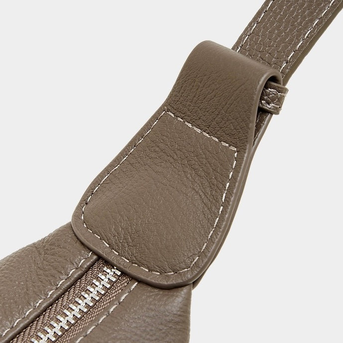 Women's Textured Cowhide Crescent Hobo Crossbody Bag