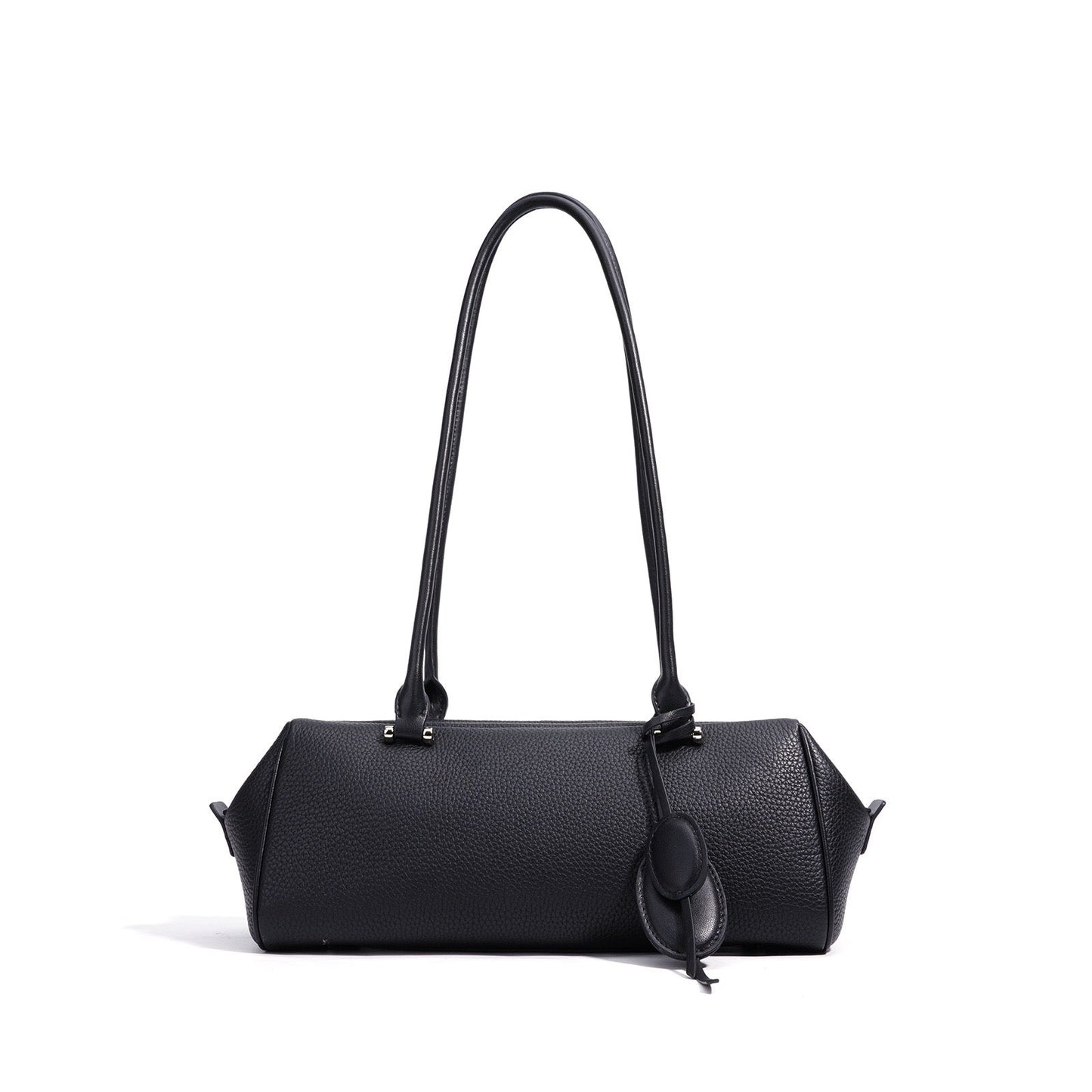 Women's Genuine Leather Pendant Baguette Shoulder Bag