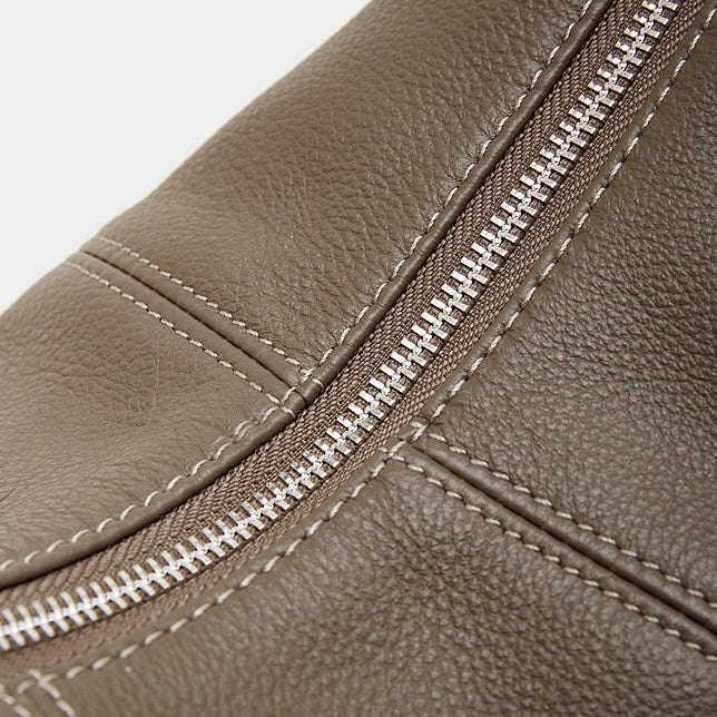 Women's Textured Cowhide Crescent Hobo Crossbody Bag