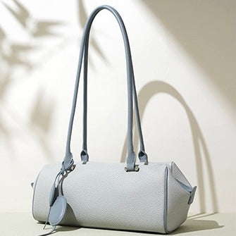 Women's Genuine Leather Pendant Baguette Shoulder Bag