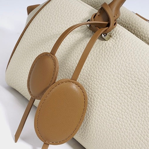 Women's Genuine Leather Pendant Baguette Shoulder Bag
