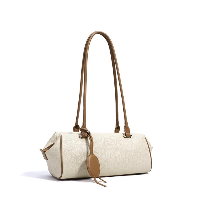 Women's Genuine Leather Pendant Baguette Shoulder Bag