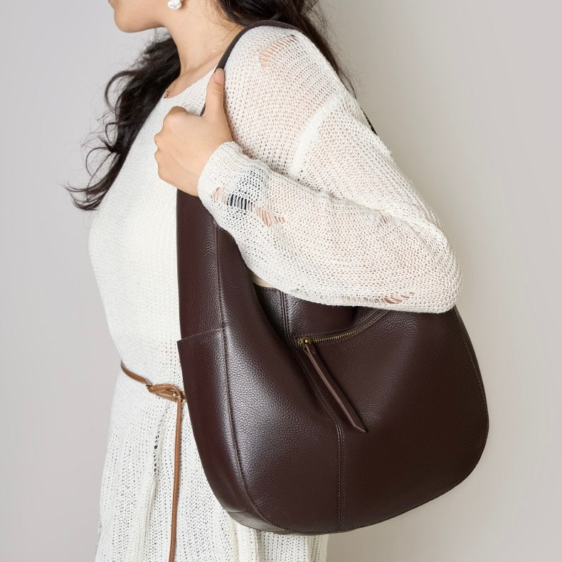 Women's Genuine Leather Large Capacity Everyday Tote Bag