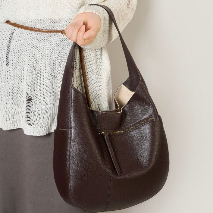 Women's Genuine Leather Large Capacity Everyday Tote Bag