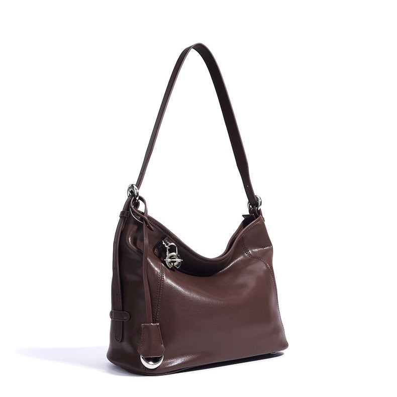 Women's Genuine Leather Relaxed Large Capacity Crossbody Tote