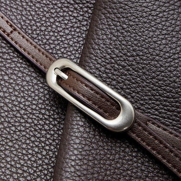 Women's Pebbled Cowhide Knot Detail Bucket Bag