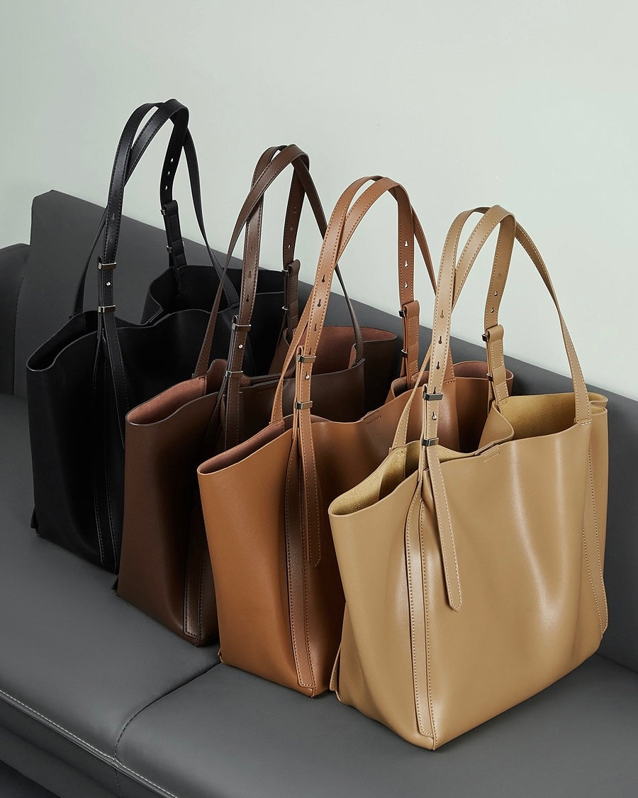 Women's Genuine Cowhide Large Everyday Carryall Tote