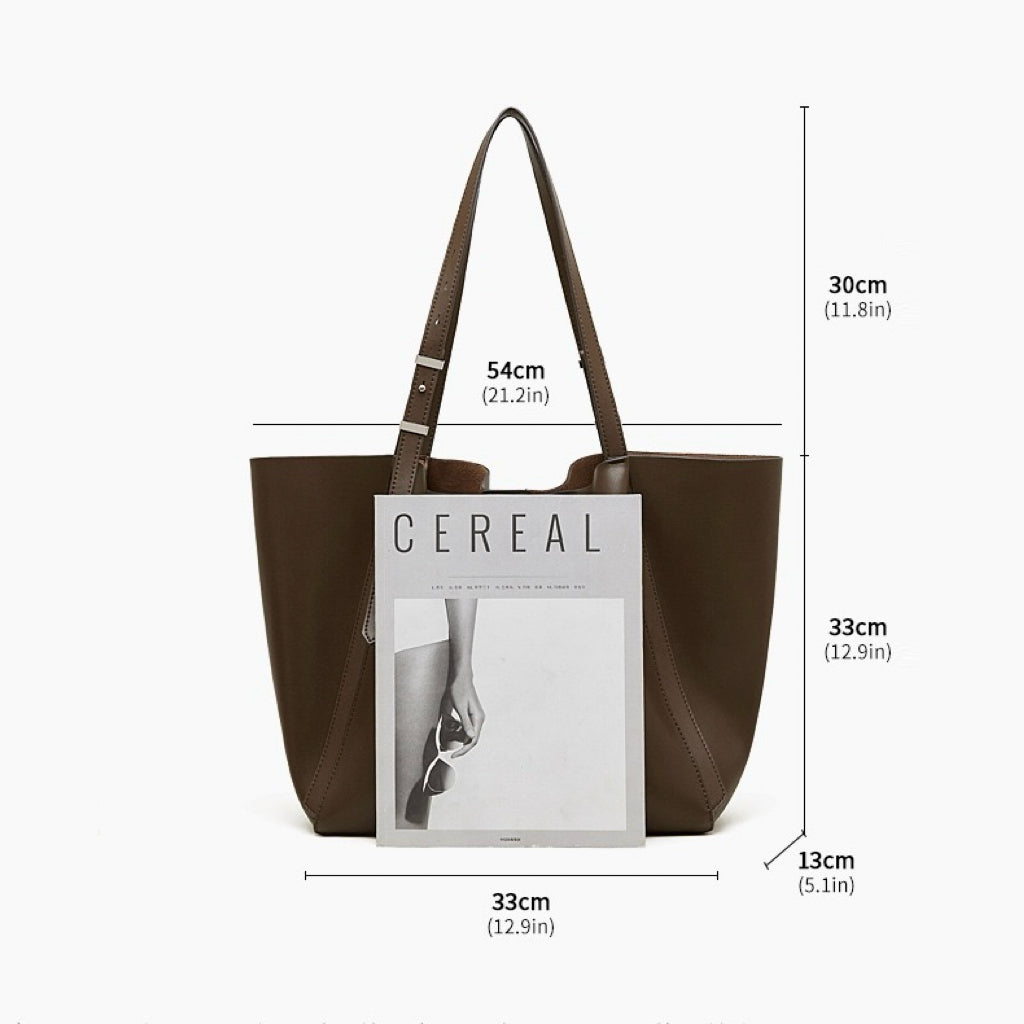 Women's Genuine Cowhide Large Everyday Carryall Tote