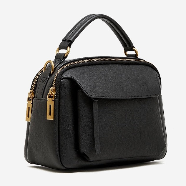Women's Full-Grain Cowhide Soft Structured Crossbody Satchel