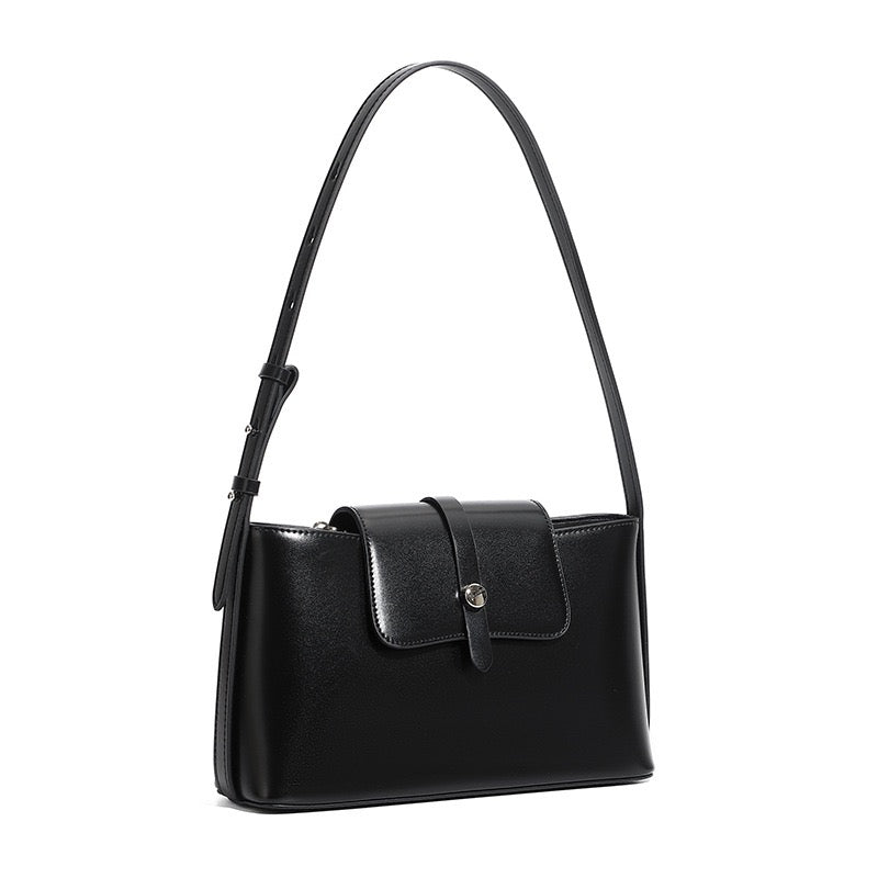 Women's Genuine Leather Structured Underarm Shoulder Bag