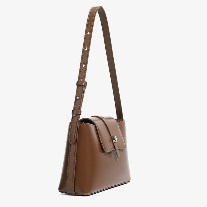 Women's Genuine Leather Structured Underarm Shoulder Bag