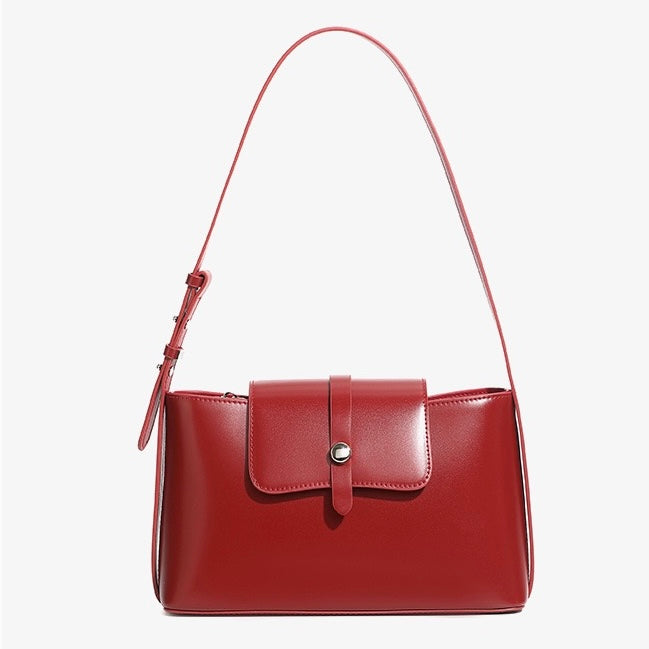 Women's Genuine Leather Structured Underarm Shoulder Bag