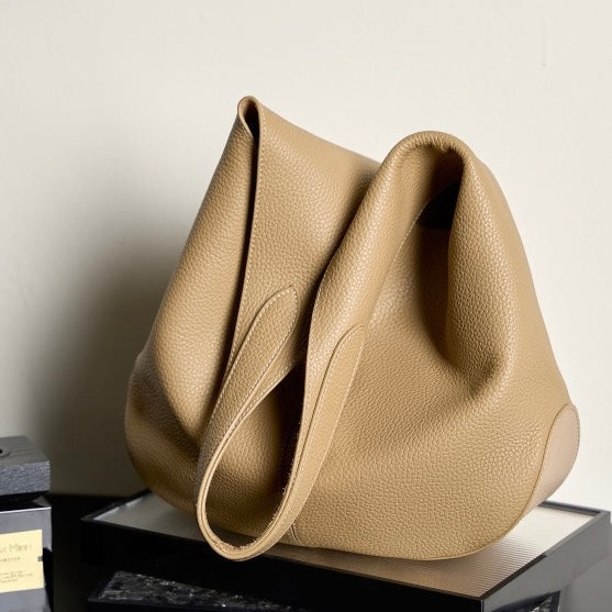 Women's Genuine Leather Soft Hobo Shoulder Tote Bag