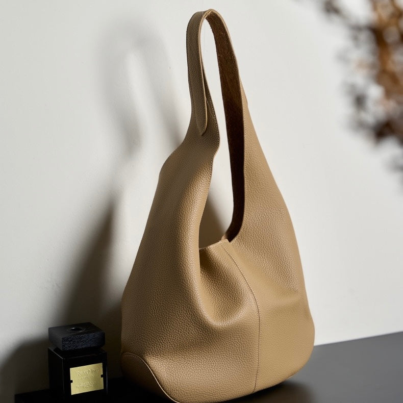 Women's Genuine Leather Soft Hobo Shoulder Tote Bag