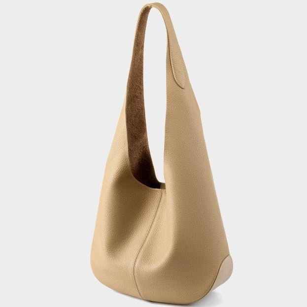 Women's Genuine Leather Soft Hobo Shoulder Tote Bag