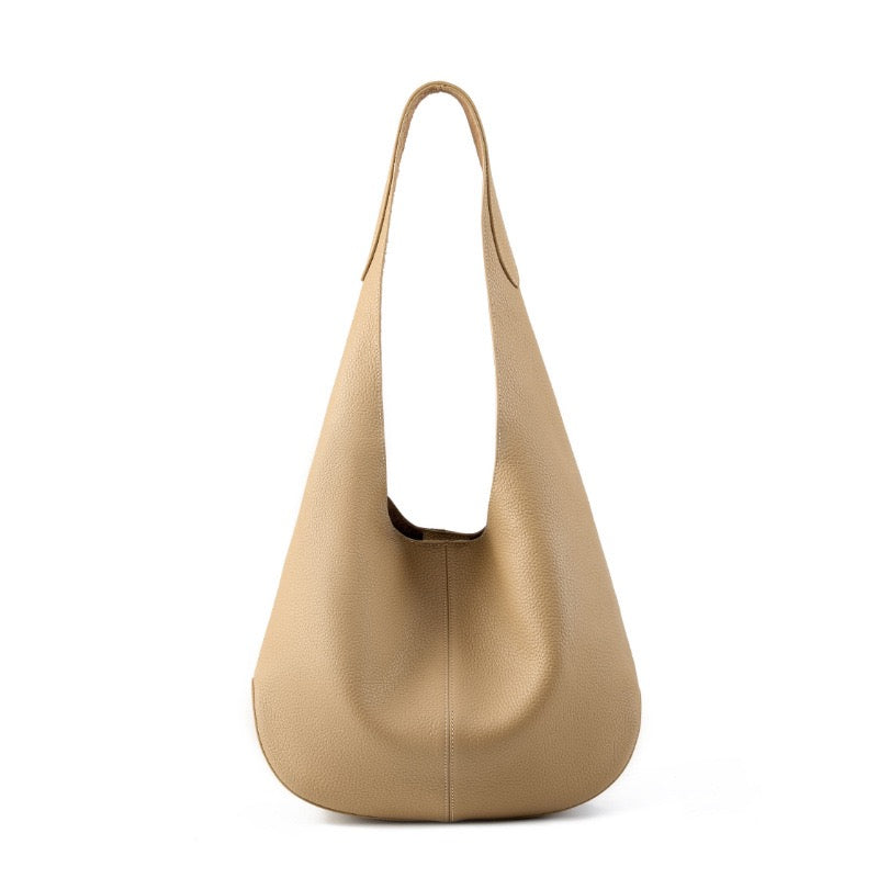 Women's Genuine Leather Soft Hobo Shoulder Tote Bag