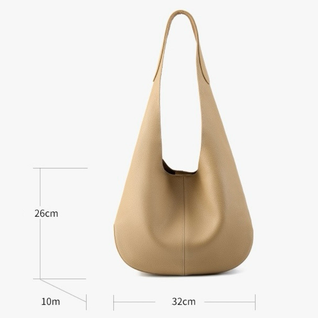 Women's Genuine Leather Soft Hobo Shoulder Tote Bag