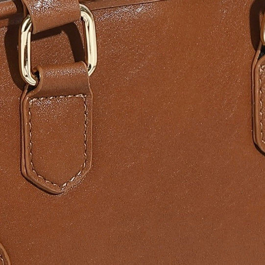 Women's Genuine Leather Boston Handbag with Dachshund Pendant