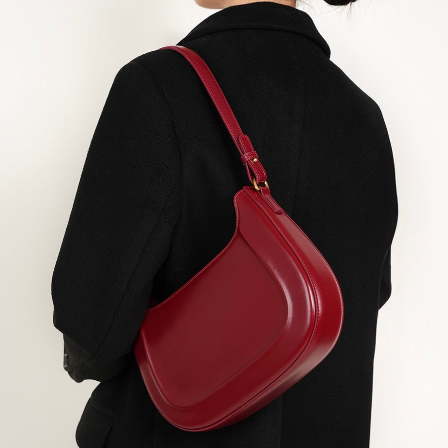 Women's Genuine Leather Vintage Saddle Crossbody Bag