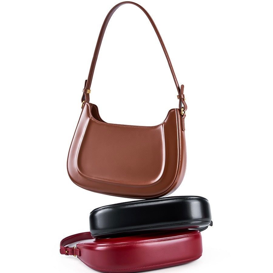 Women's Genuine Leather Vintage Saddle Crossbody Bag