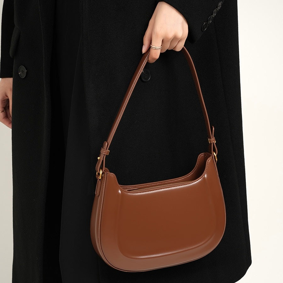Women's Genuine Leather Vintage Saddle Crossbody Bag