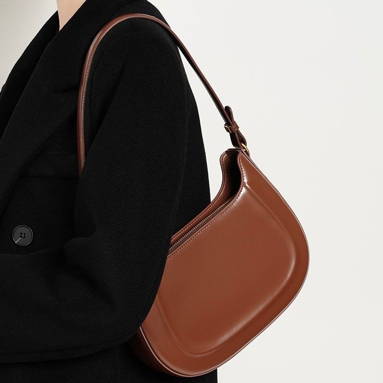 Women's Genuine Leather Vintage Saddle Crossbody Bag