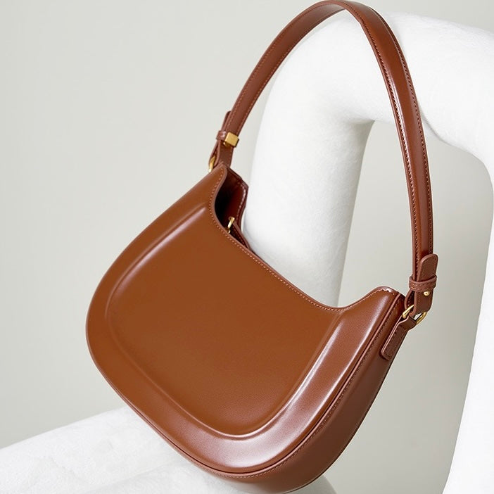 Women's Genuine Leather Vintage Saddle Crossbody Bag