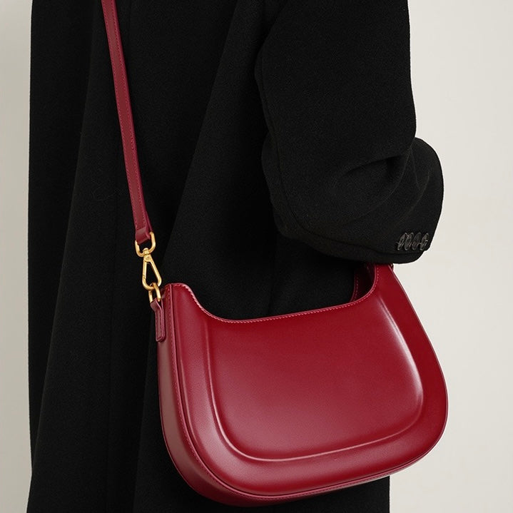 Women's Genuine Leather Vintage Saddle Crossbody Bag