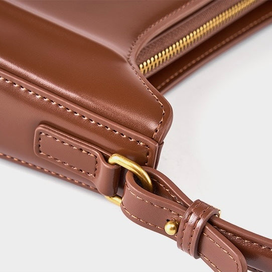Women's Genuine Leather Vintage Saddle Crossbody Bag