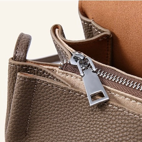 Women's Genuine Leather Mini Elephant Pendant Crossbody Bag