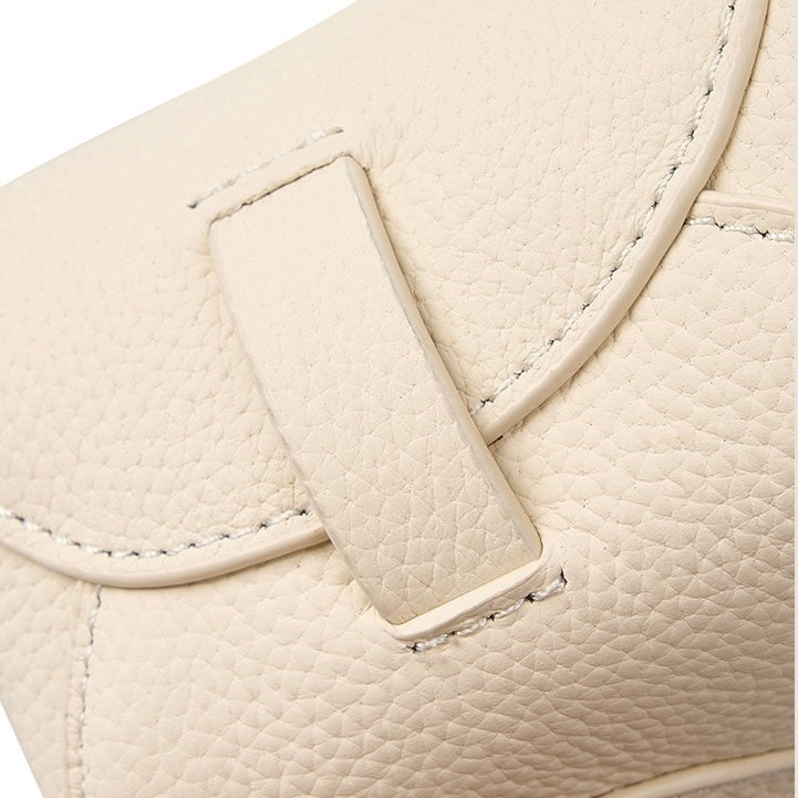 Women's Genuine Leather Asymmetric Boston Crossbody Bag