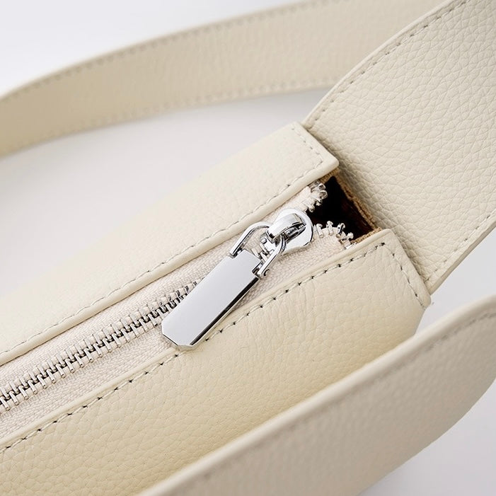 Women's Genuine Leather Asymmetric Boston Crossbody Bag