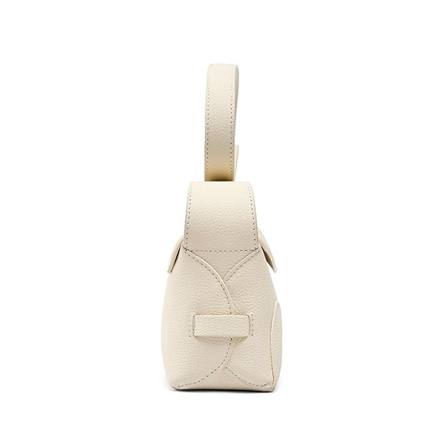 Women's Genuine Leather Asymmetric Boston Crossbody Bag