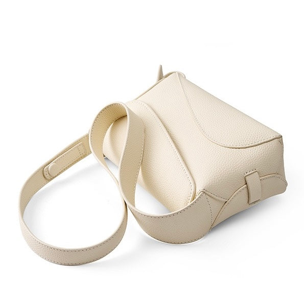 Women's Genuine Leather Asymmetric Boston Crossbody Bag