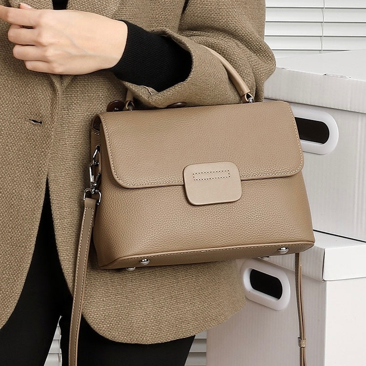 Women's Genuine Leather Envelope Flap Crossbody Handbag
